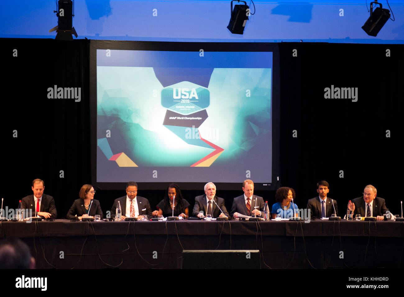 2014 Réunion du Conseil de l'IAAF - Eugene bid Banque D'Images