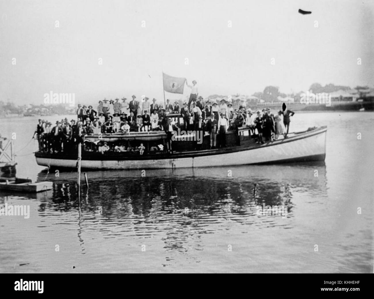 1 Ananas 184763 Rovers Soccer Club excursion sur la rivière, ca. 1918 Banque D'Images