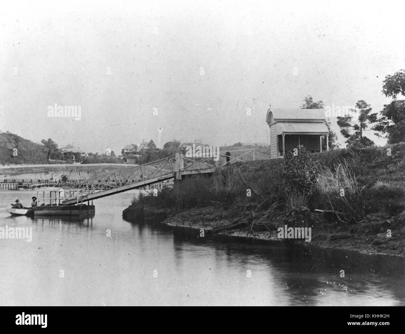 71195 1, rue Edward ferry terminal aux jardins botaniques, Brisbane, ca. 1901 Banque D'Images