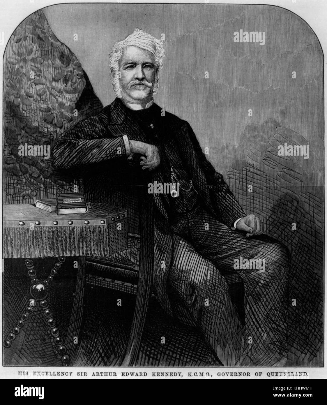 2180859 Sir Arthur Edward Kennedy, gouverneur du Queensland, 1877 Banque D'Images
