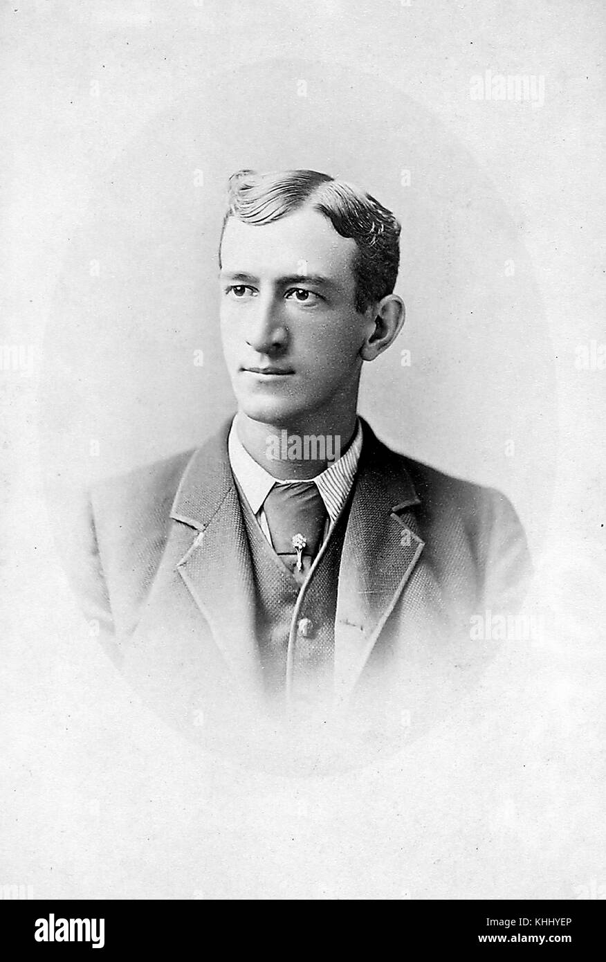 Portrait d'Ed Cogswell, premier basan de la ligue majeure de baseball, 1900. De la bibliothèque publique de New York. Banque D'Images