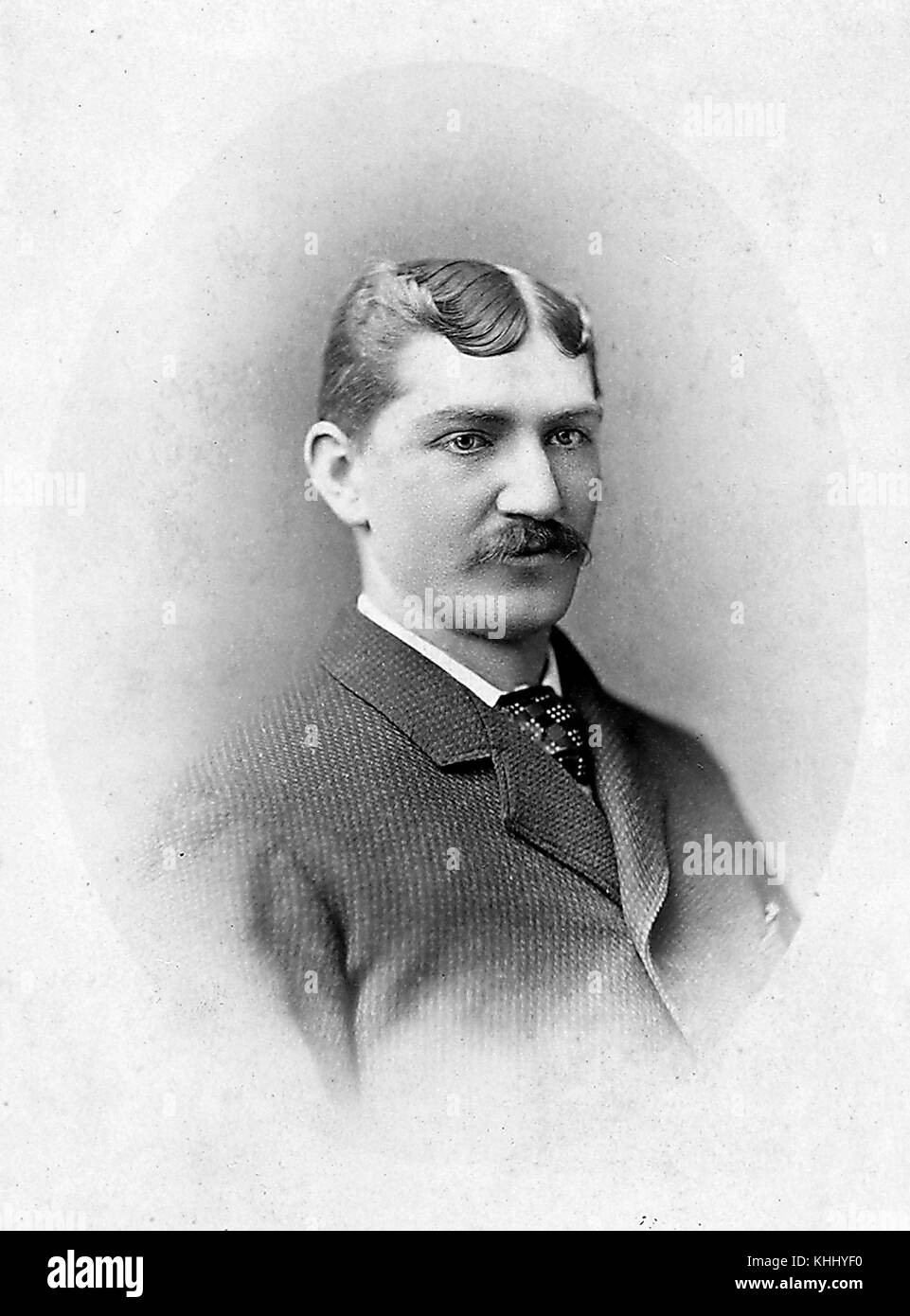 Portrait de Tommy Bond, joueur de base-ball de la Ligue majeure qui était un lanceur et un grand fieleur au total de dix saisons, 1900. De la bibliothèque publique de New York. Banque D'Images