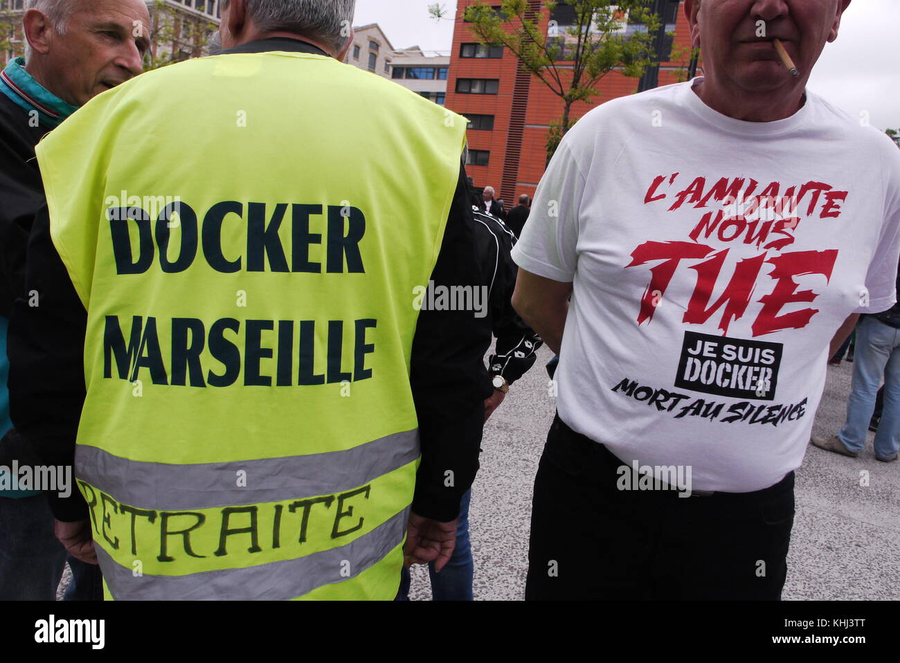 marche du 1er mai à Marseille, France Banque D'Images