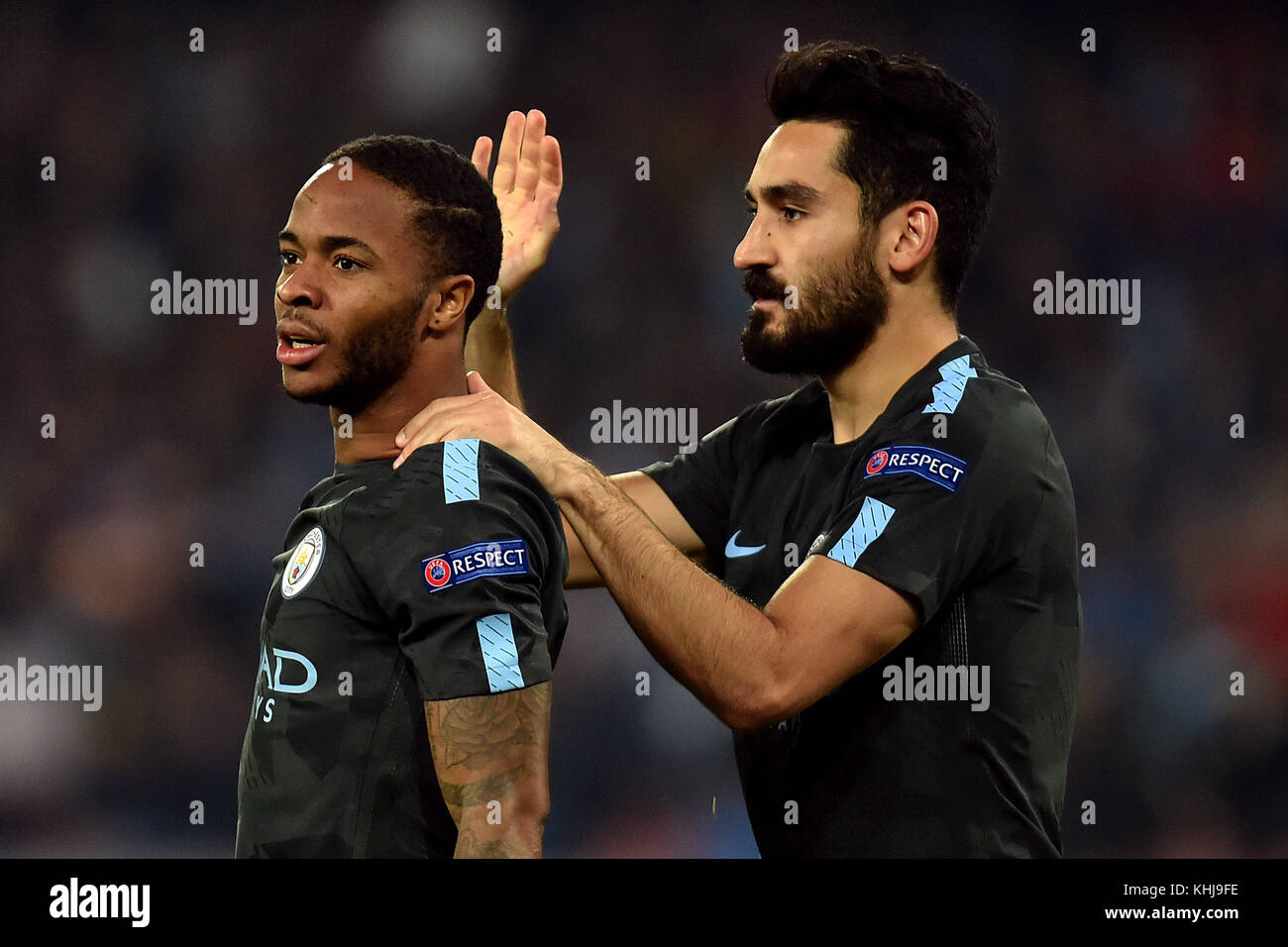 Raheem sterling, ilkay gundogan manchester naples 01-11-2017 stadio san paolo calcio ligue des champions 2017-2018 groupe f napoli - Manchester City Banque D'Images