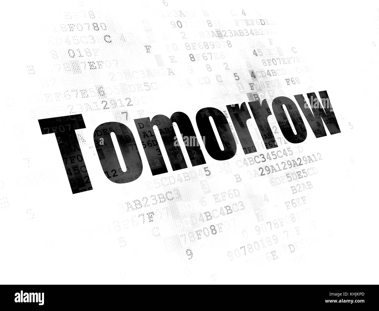 Timeline concept : demain sur digital background Banque D'Images