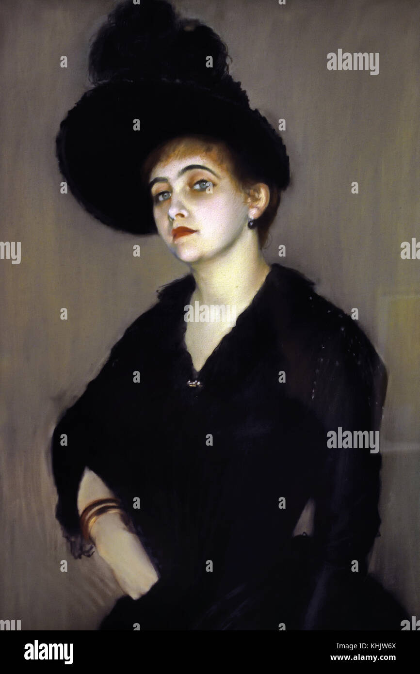 Portrait de Marie Blanche Vasnier 1888 Jacques Emile Blanche 1861-1942 France French Banque D'Images