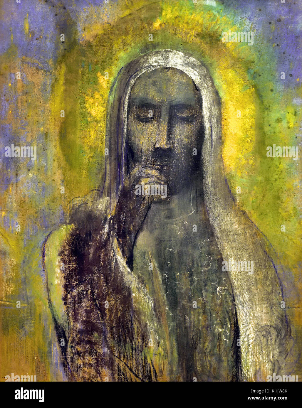 Le Christ du silence - le Christ de Silence 1890 Odilon Redon Français France 1840-1916 Banque D'Images