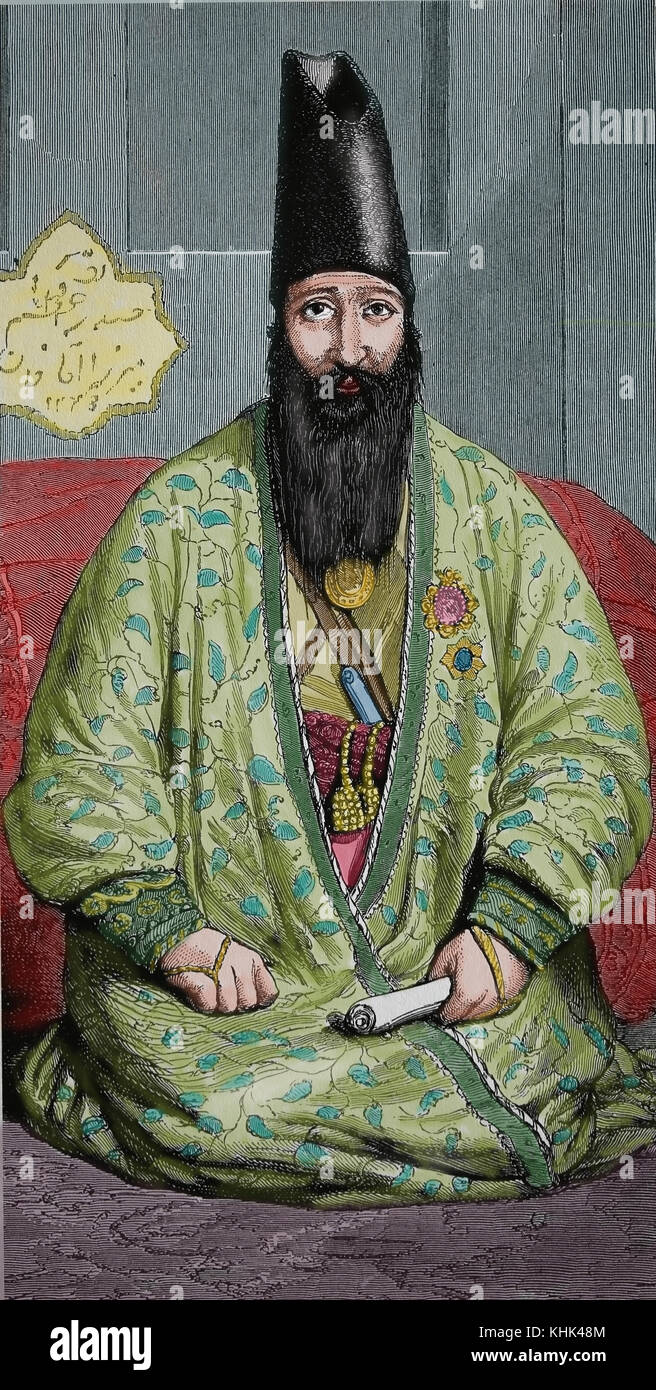 Les érudits musulmans chiites. perse. 19e siècle. gravure. L'Iran. Banque D'Images