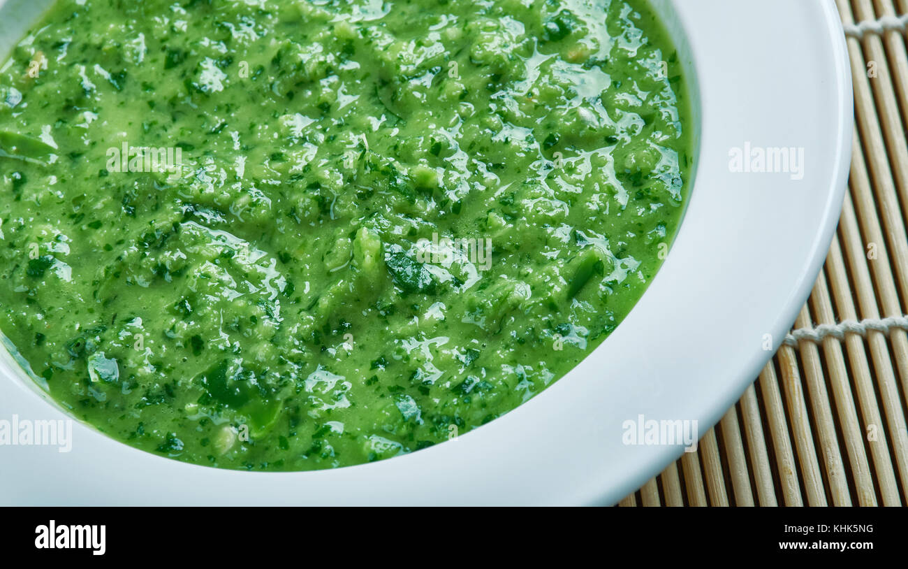 Shatta - Middle Eastern hot sauce pesto, Close up Banque D'Images