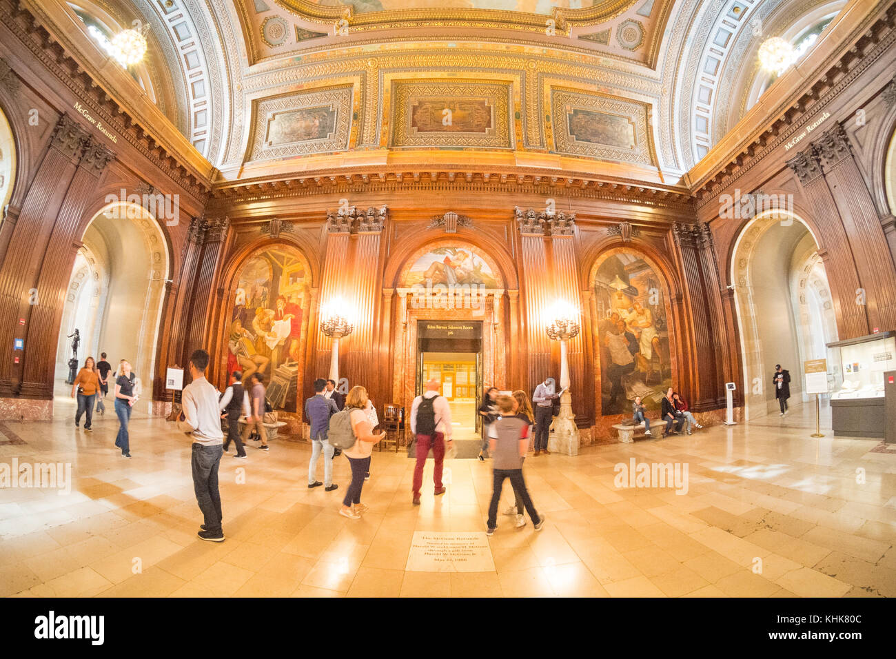 McGraw Rotunda,New York Public Library, la Cinquième Avenue, Manhattan, New York City, États-Unis d'Amérique. Banque D'Images