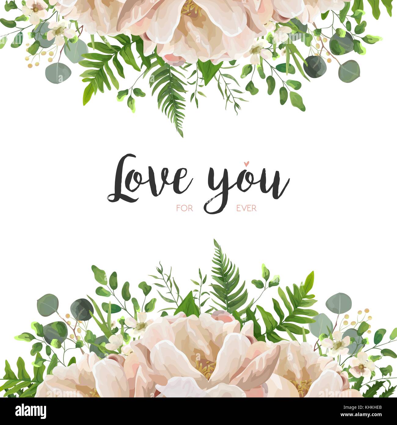 Carte Vecteur Floral Fleur Bouquet Design Avec Pêche Rose