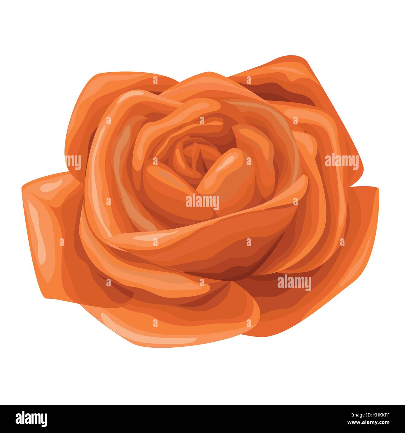 Vector floral fleur rose style aquarelle couleur orange. illustration dessiné à la main, élégant, carte postale de voeux romantique décoration bannière natural design Illustration de Vecteur