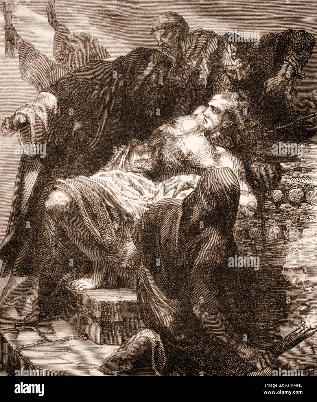 Galilée attaqué par l'Inquisition romaine en 1633 Banque D'Images