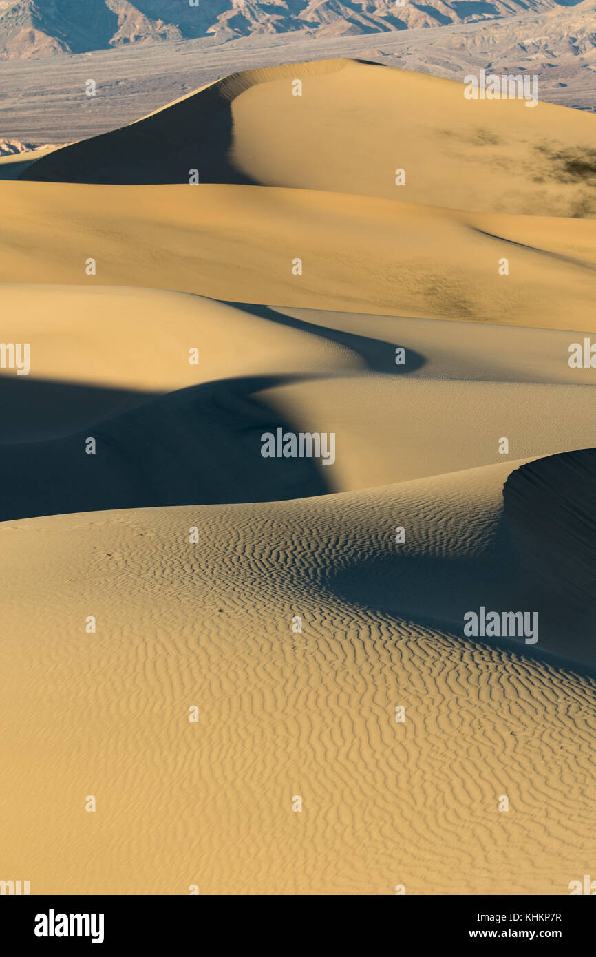 Appartements mesquite sand dunes Death Valley en Californie Banque D'Images