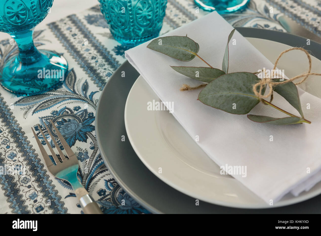 Close-up de table thème floral Banque D'Images