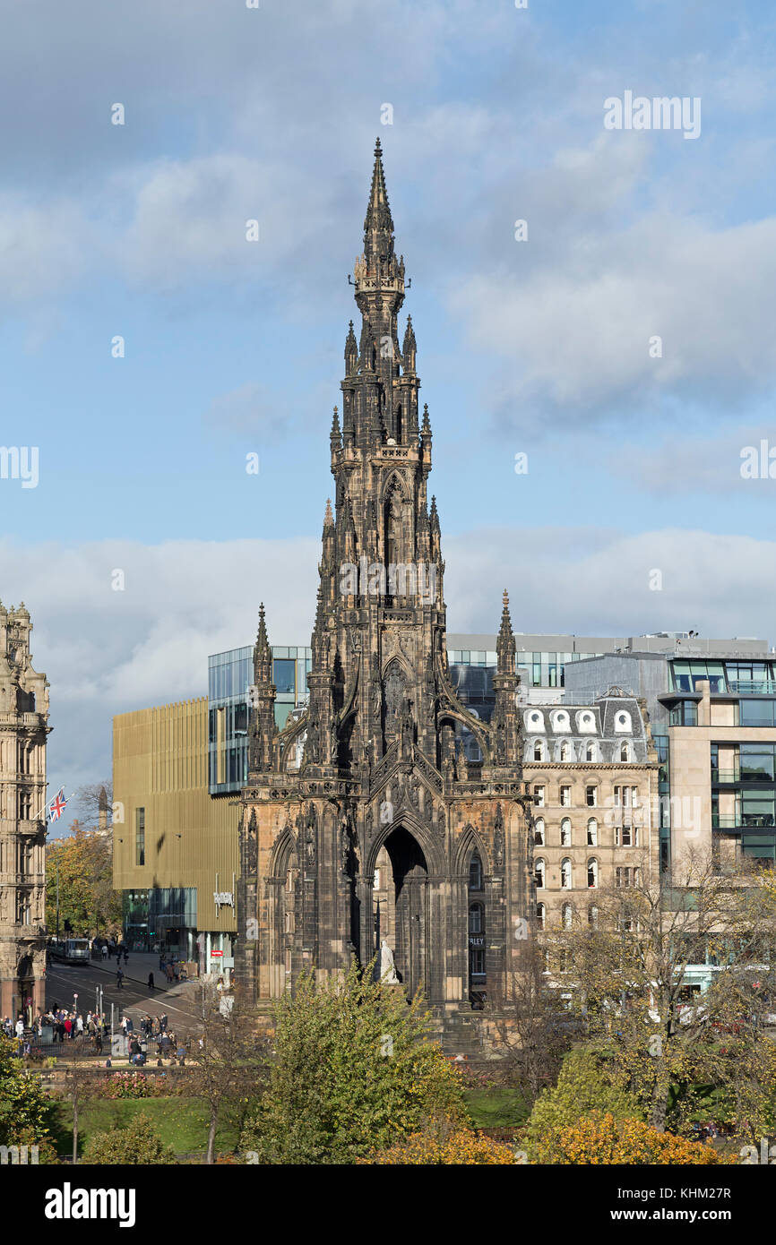 Le Scott Monument, Edinburgh, Ecosse, Grande-Bretagne Banque D'Images