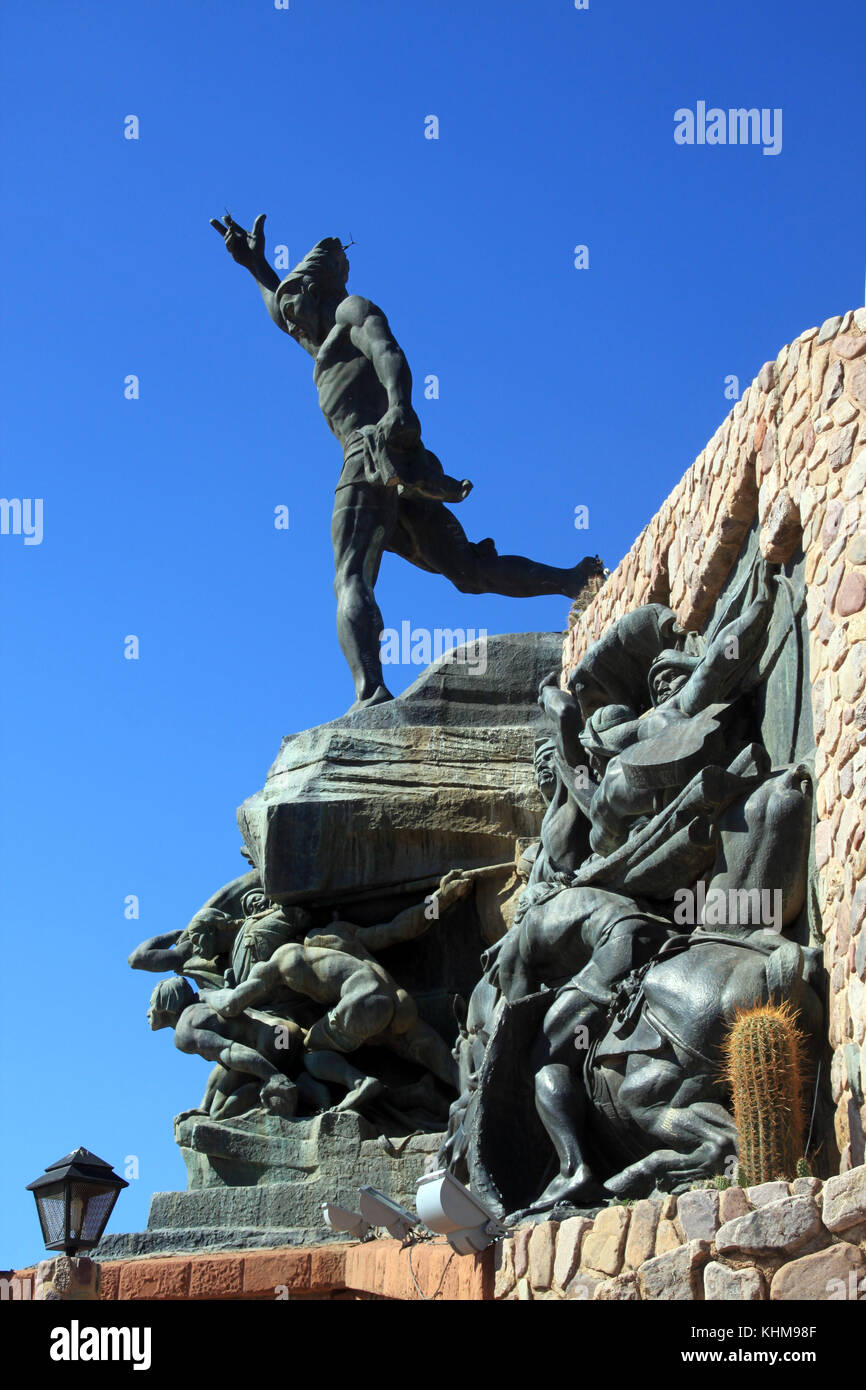 Monument de libertador en humahuaca en Argentine du Nord Banque D'Images