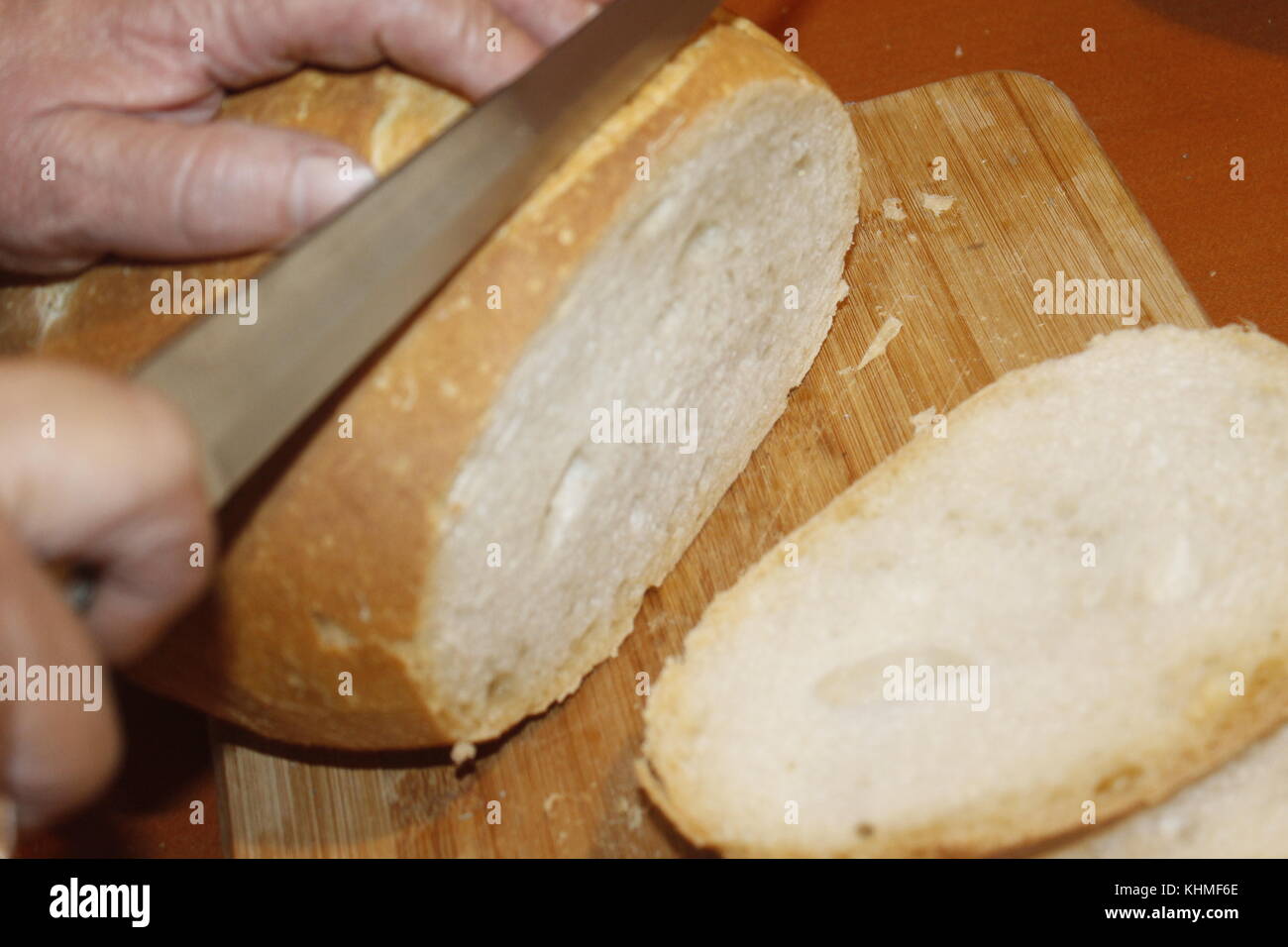 Close up of fresh et le pain blanc Banque D'Images