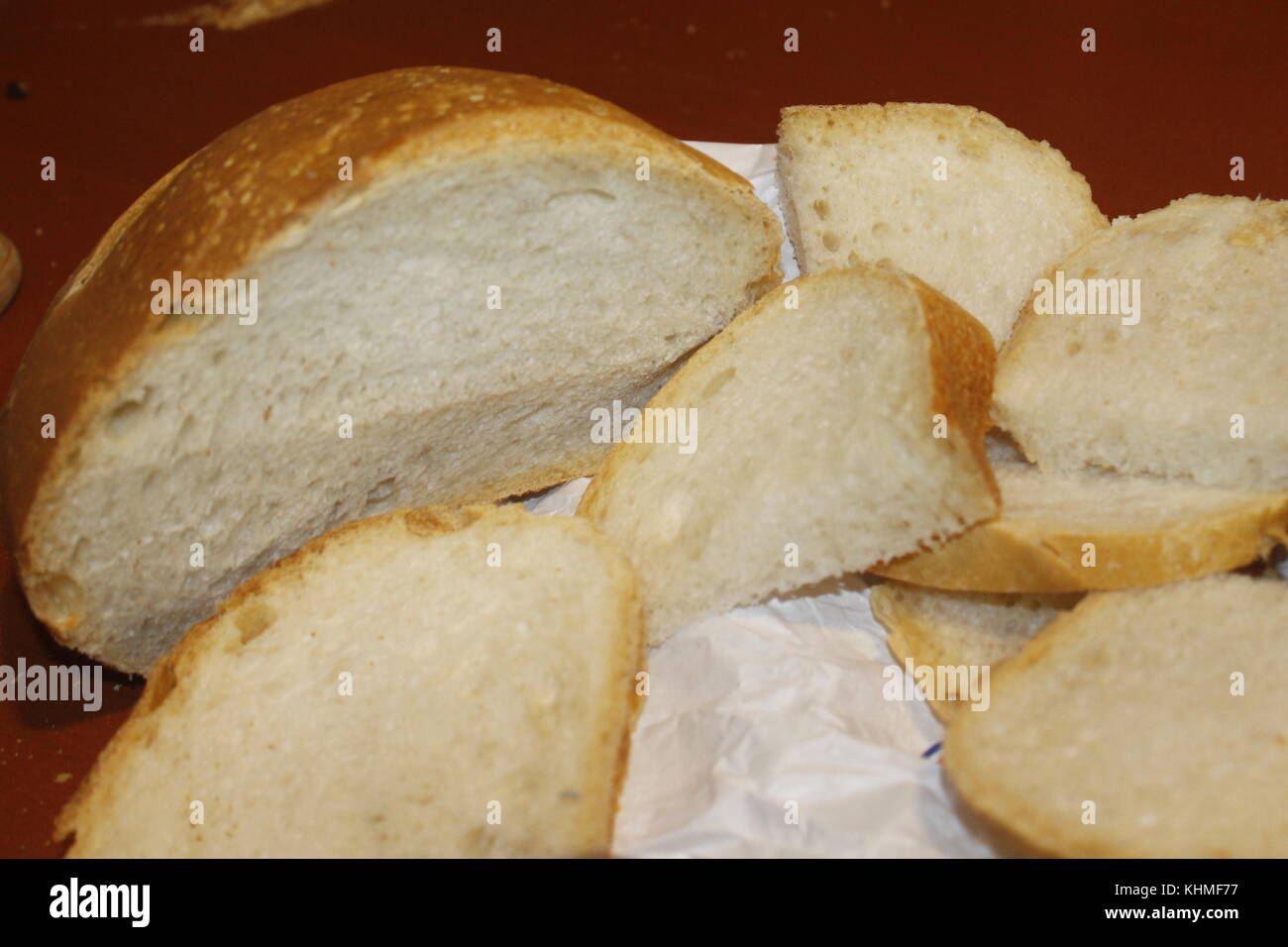 Close up of fresh et le pain blanc Banque D'Images