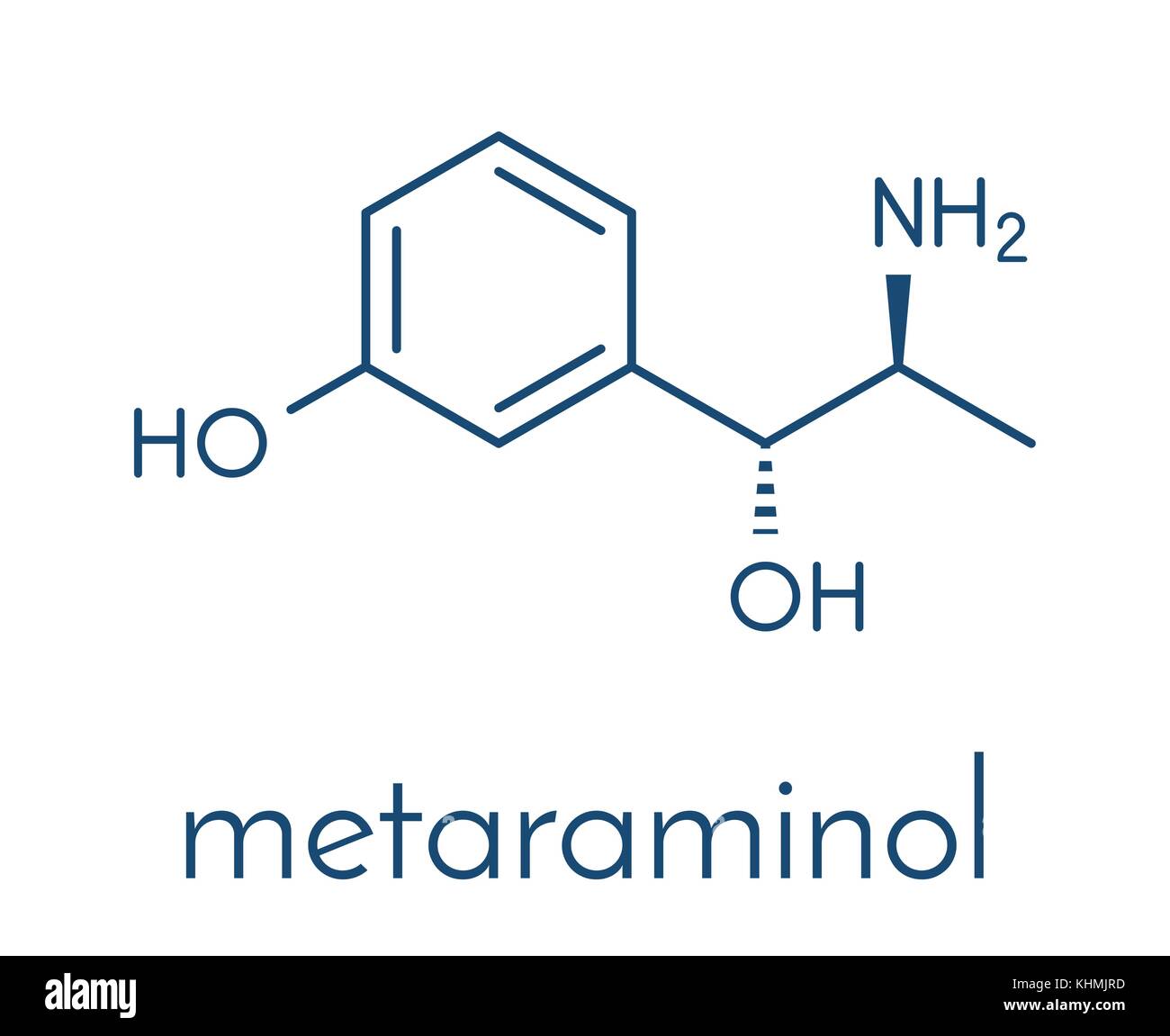 Metaraminol Metaradrine Hypotension Molecule Du Medicament Utilise Dans Le Traitement De La Pression Arterielle Basse Par Exemple En Raison De L Anesthesie Formule Topologique Image Vectorielle Stock Alamy