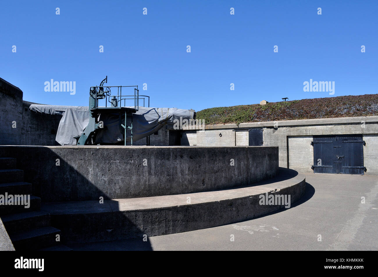 Batterie de tir, la fortification militaire historique, aire de loisirs nationale du Golden Gate, San Francisco, CA Banque D'Images