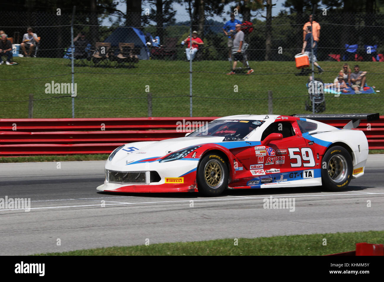 Location de 59. Chevrolet Corvette. Simon Gregg, pilote. Trans Am series. Mid-Ohio Sports Car Course. Lexington, Mansfield, Ohio, USA. Banque D'Images