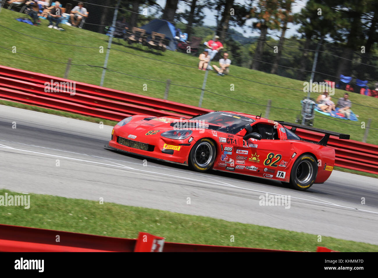 Location de 82. Chevrolet Corvette. Joseph Freda, pilote. Trans Am series. Mid-Ohio Sports Car Course. Lexington, Mansfield, Ohio, USA. Banque D'Images