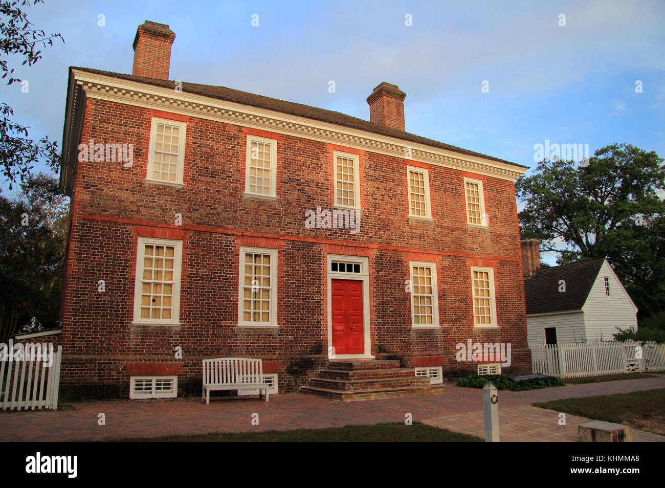 Construit dans les années 1750, le Wythe était la maison de la maison George Wythe, signataire de la Déclaration d'indépendance et d'éminents juristes au début de l'histoire américaine Banque D'Images