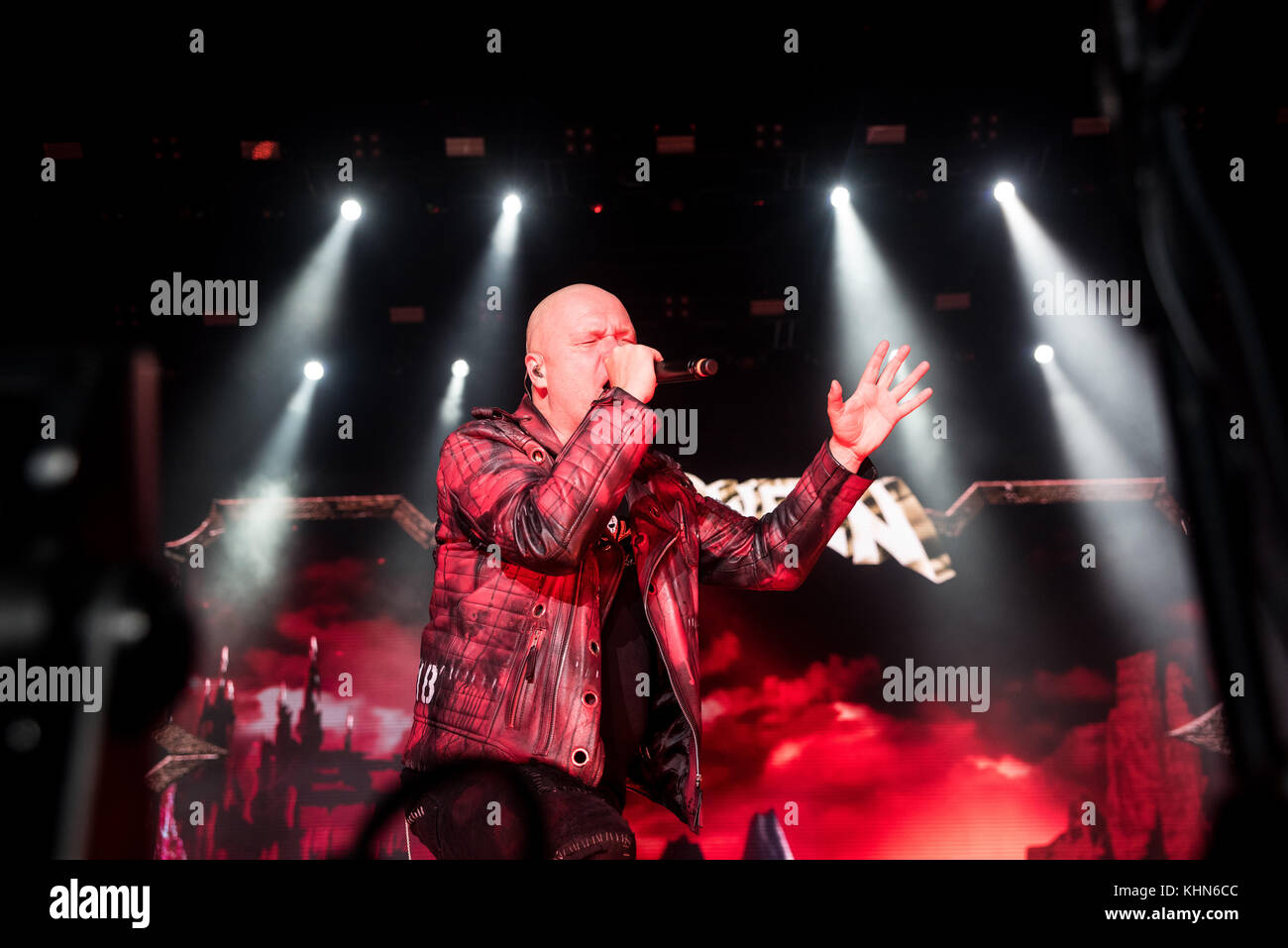 Assago, Italie. 18 novembre 2017. Michael Kiske se produit avec Helloween au Mediolanum Forum lors de la tournée Pumpkins United à Assago, en Italie. , . Crédit : Alberto Gandolfo/Alamy Live News Banque D'Images