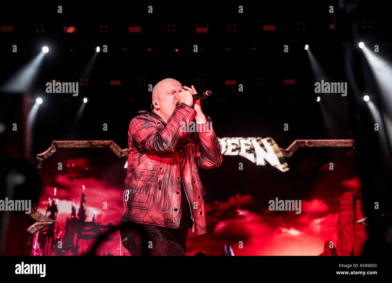 Assago, Italie. 18 novembre 2017. Michael Kiske se produit avec Helloween au Mediolanum Forum lors de la tournée Pumpkins United à Assago, en Italie. , . Crédit : Alberto Gandolfo/Alamy Live News Banque D'Images