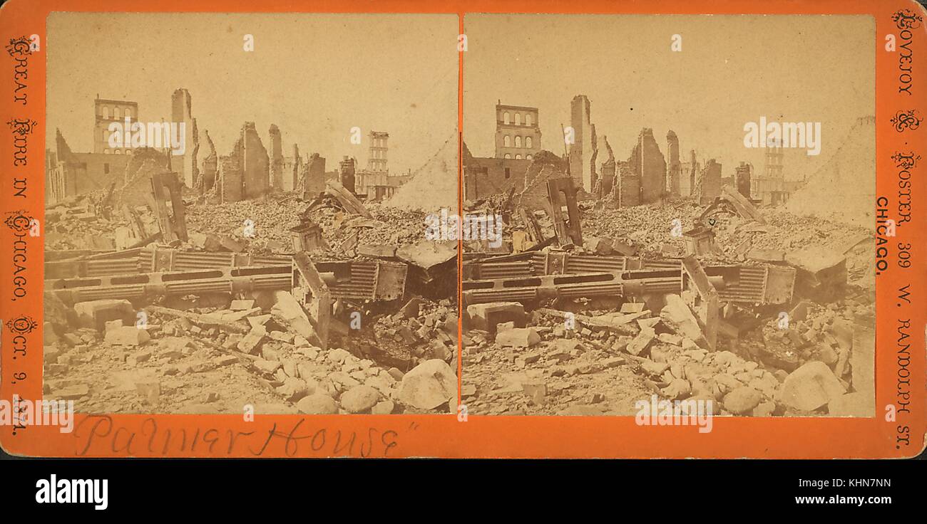 Palmer House, Chicago, Illinois, 1871. De la Bibliothèque publique de New York. Banque D'Images