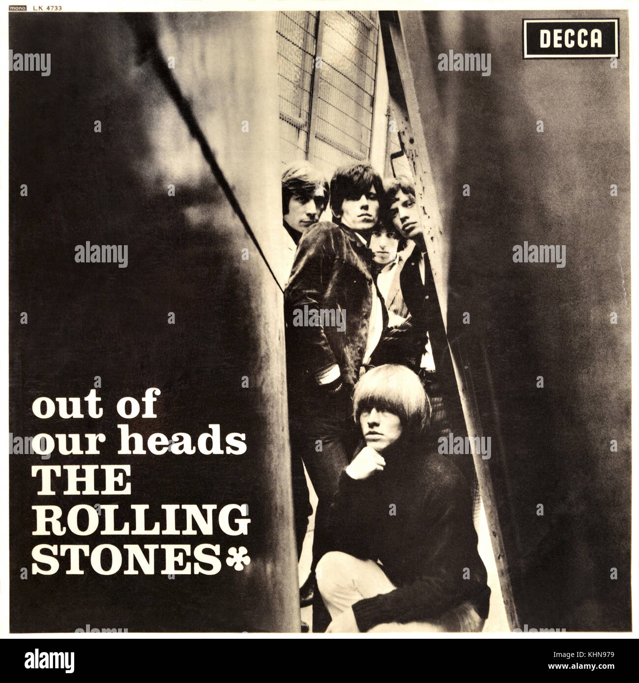 The Rolling Stones - couverture originale de l'album de vinyle - hors de nos têtes - 1965 Banque D'Images