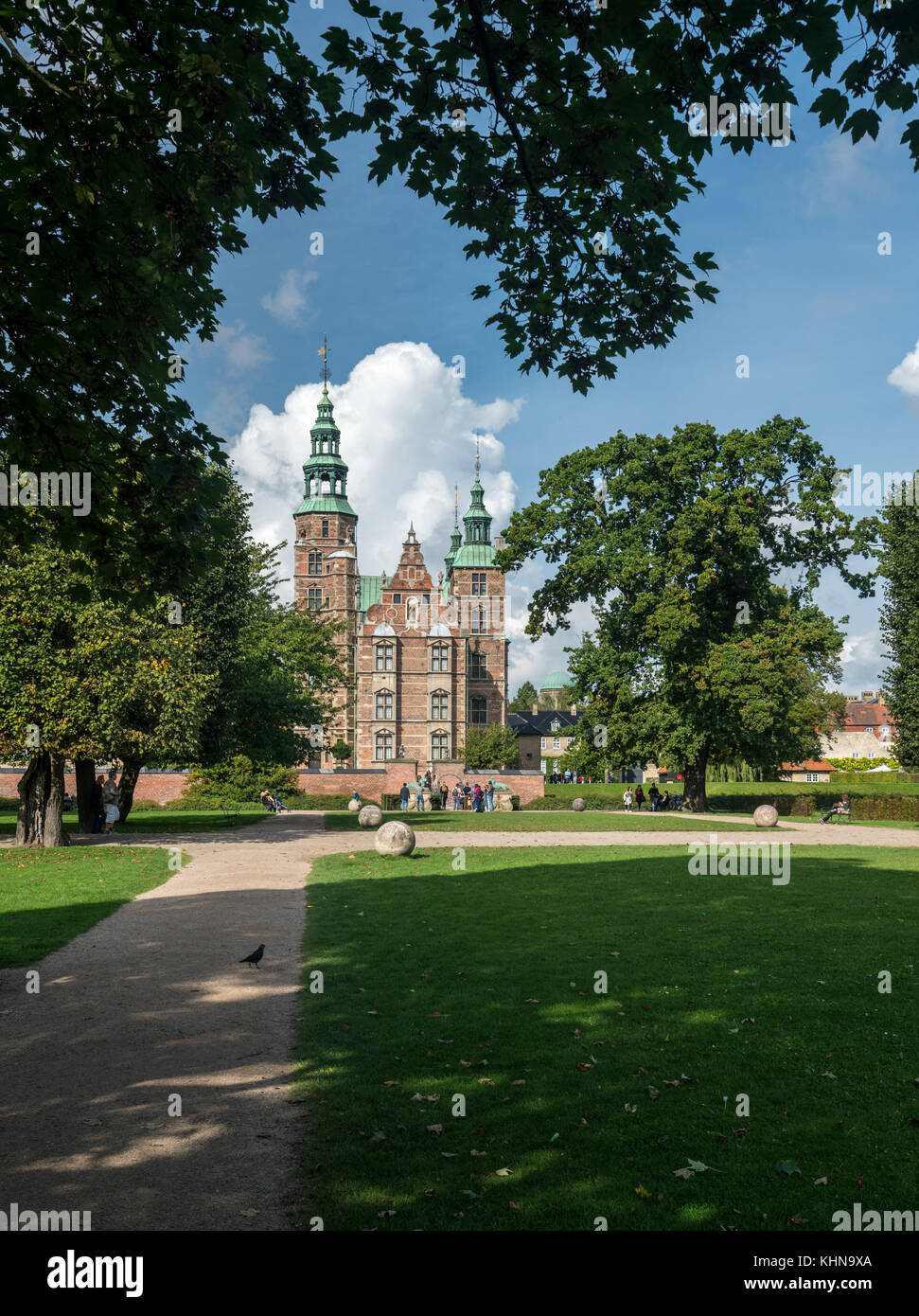 Jardin du château de Rosenborg Copenhague au Danemark Banque D'Images