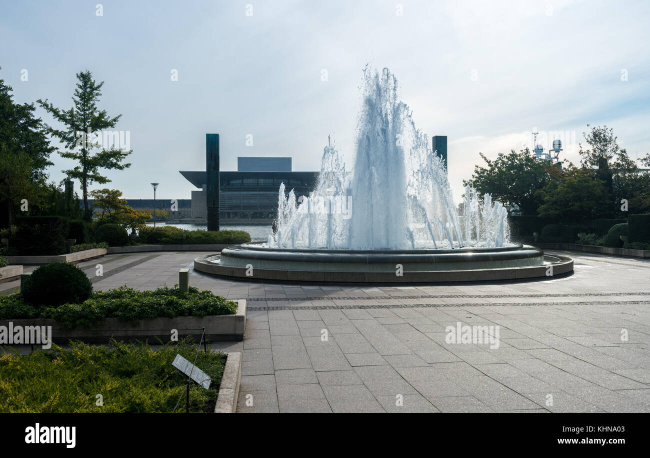 Amalie fontaine de jardin à Copenhague, Danemark Banque D'Images
