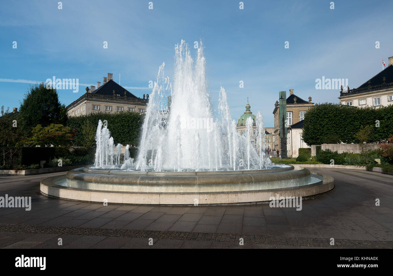 Amalie fontaine de jardin à Copenhague, Danemark Banque D'Images