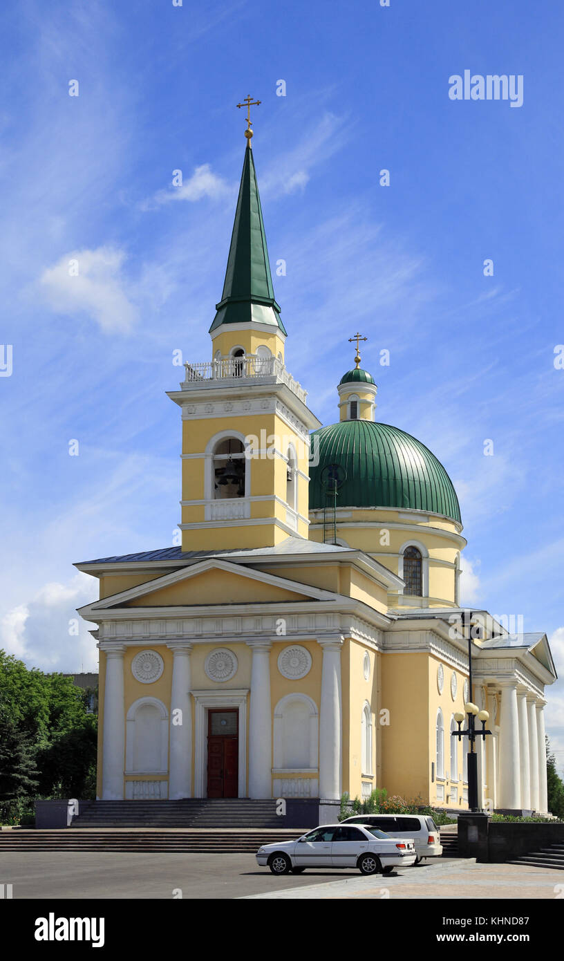La Russie, la Sibérie. Omsk,la construction de la cathédrale cosaque Saint-nicolas Banque D'Images
