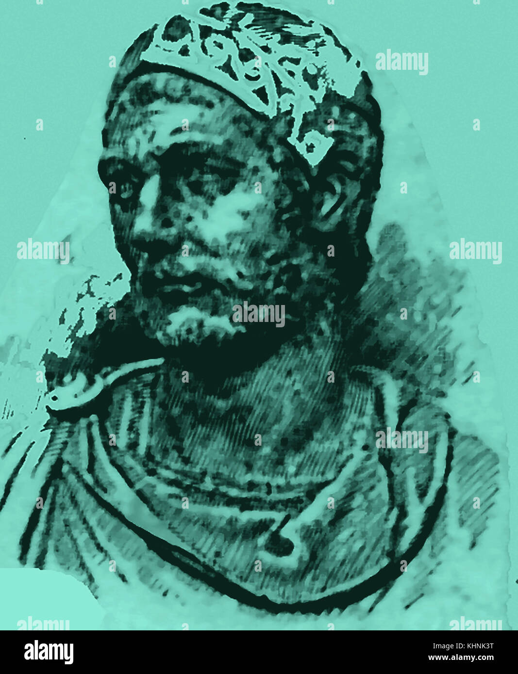 Le général carthaginois HANNIBAL Barca, 1910- Un portrait à partir d'une illustration tirée d'un buste en marbre. (247- vers 181 avant J.-C.) Banque D'Images