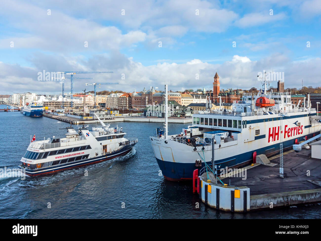 Sundbusserne Pernille traversier de passagers entrant dans le port de Helsingborg Helsingborg Suède Europe Banque D'Images