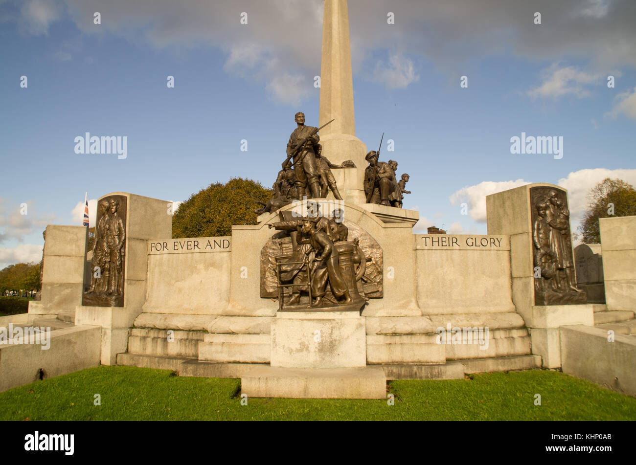 Port Sunlight Village modèle, le monument commémoratif de guerre Banque D'Images