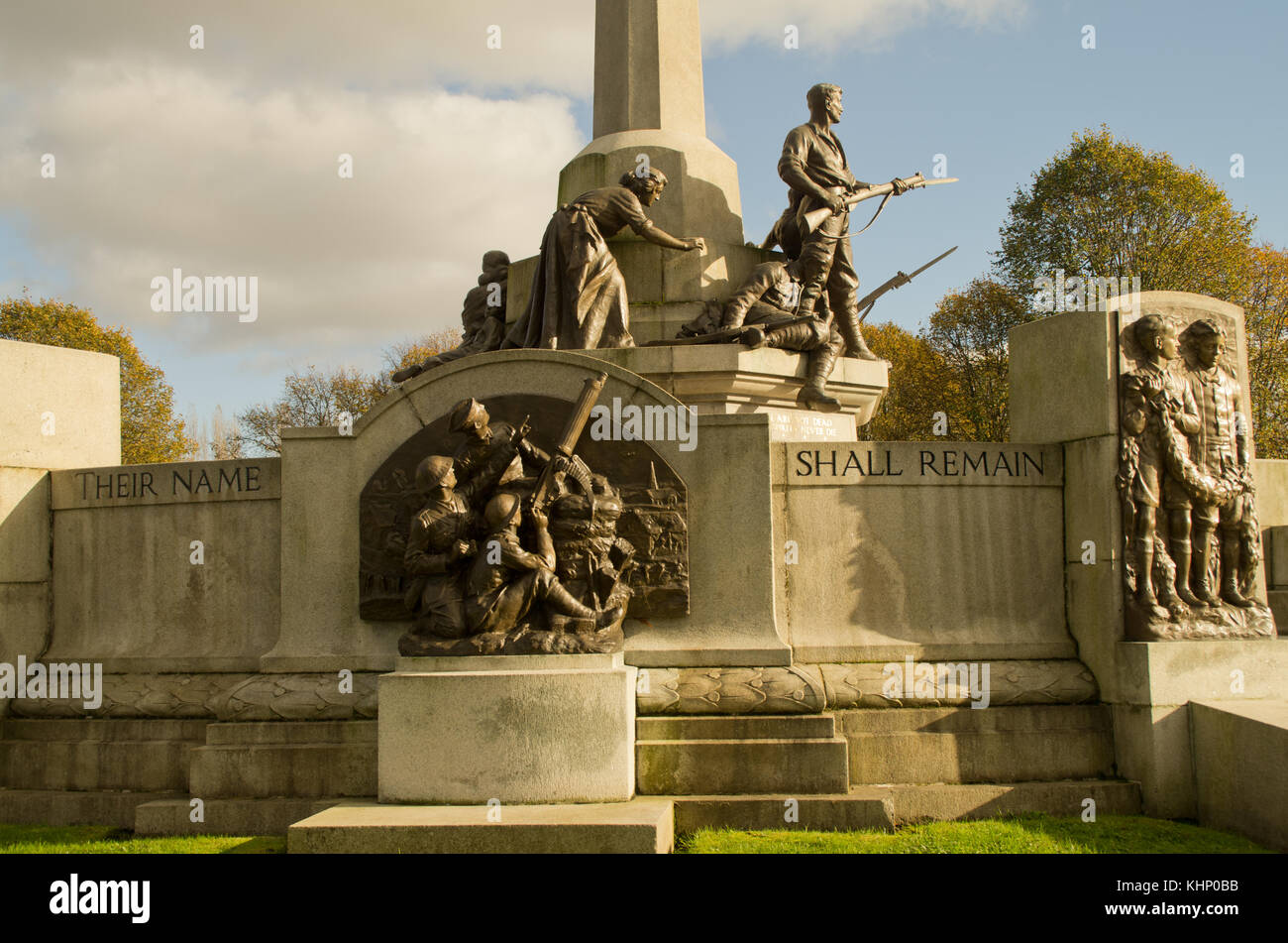 Port Sunlight Village modèle, le monument commémoratif de guerre Banque D'Images