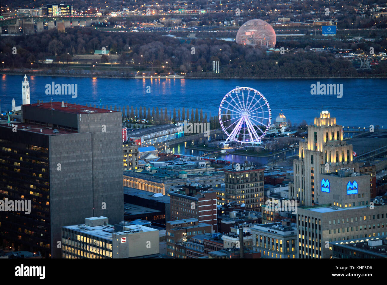 Canada, Québec, Montréal, vieux Montréal, le fleuve Saint-Laurent, vue ...