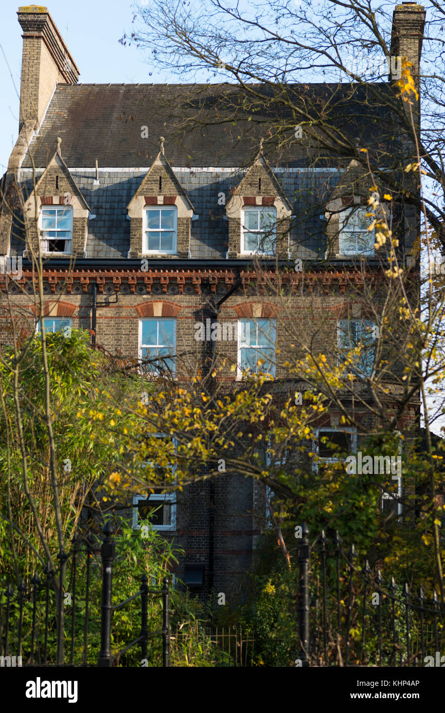 Grand Victorian villas résidentielles Sur Trumpington street, Cambridge, England, UK Banque D'Images