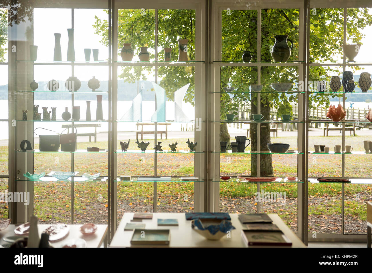 Kunst Pavillon dans den Seeanlagen, Diessen am Ammersee, Bavière, Allemagne Banque D'Images