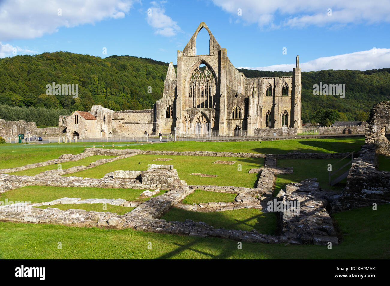 Abbaye de Tintern, Monmouthshire, Wales, Royaume-Uni. l'abbaye a été fondée en 1131. Banque D'Images