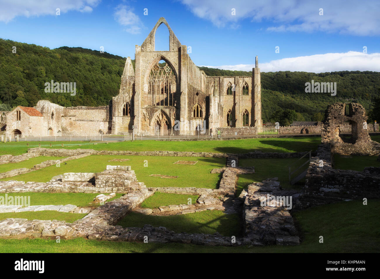 Abbaye de Tintern, Monmouthshire, Wales, Royaume-Uni. l'abbaye a été fondée en 1131. Banque D'Images