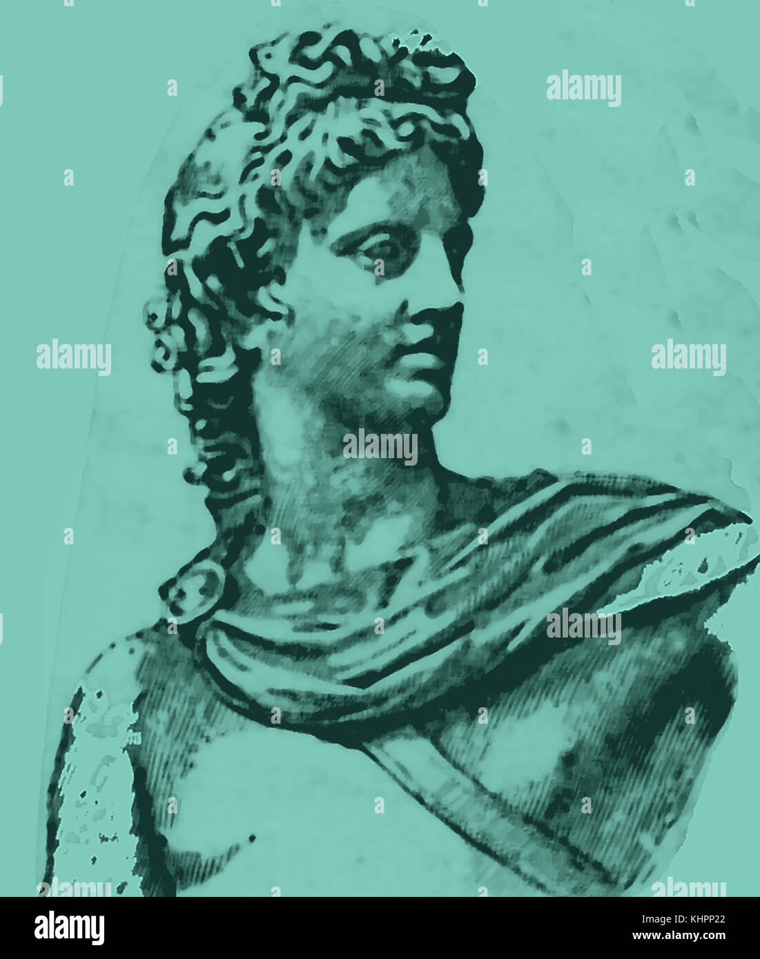 Apollo (aka Apulu) une statue du dieu grec de la lumière, la musique