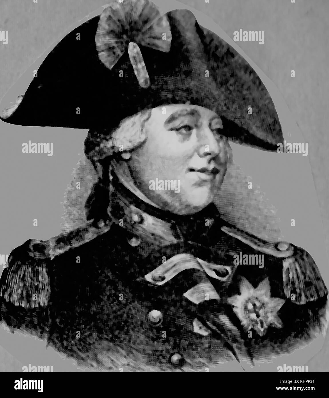 Le roi iii de grande bretagne et d'irlande Banque d'images noir