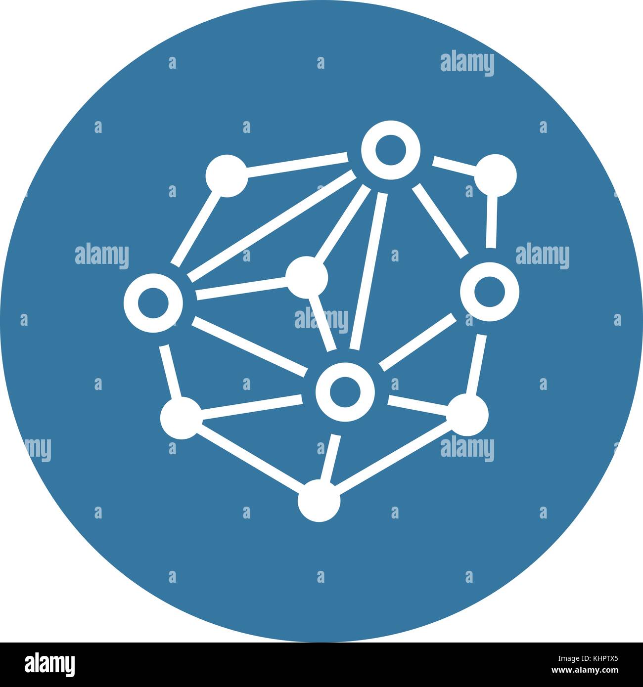 L'icône de réseau distribué. Illustration de Vecteur