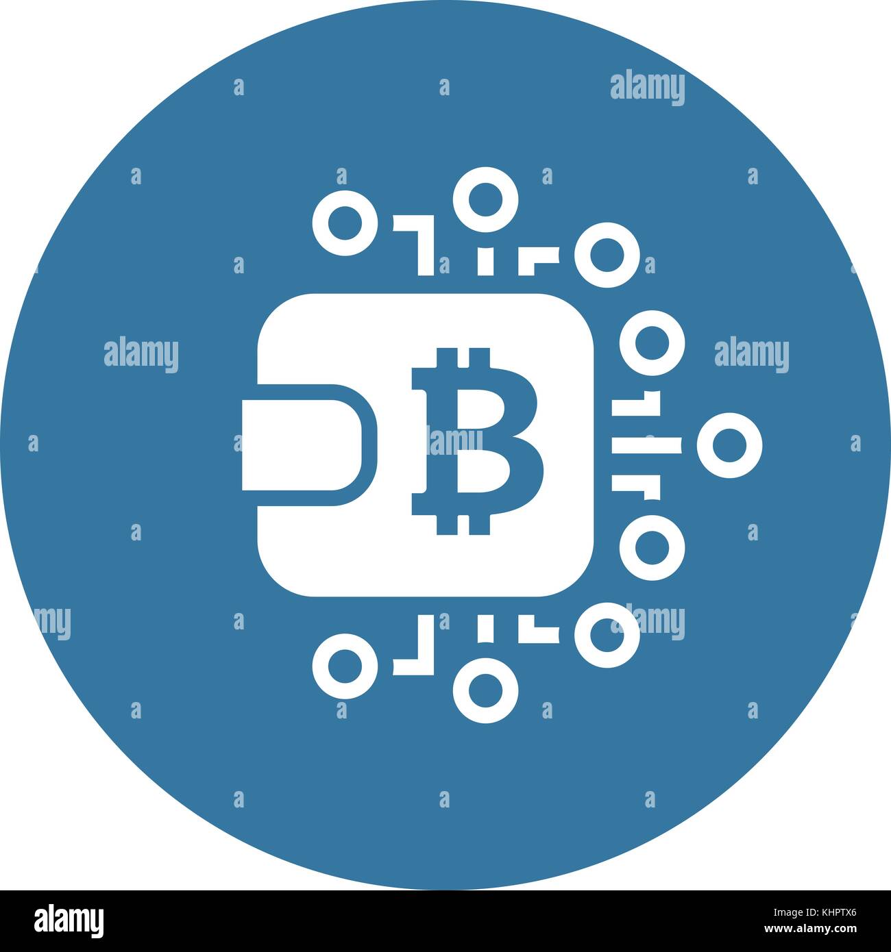 L'icône de Bitcoin Wallet. Illustration de Vecteur