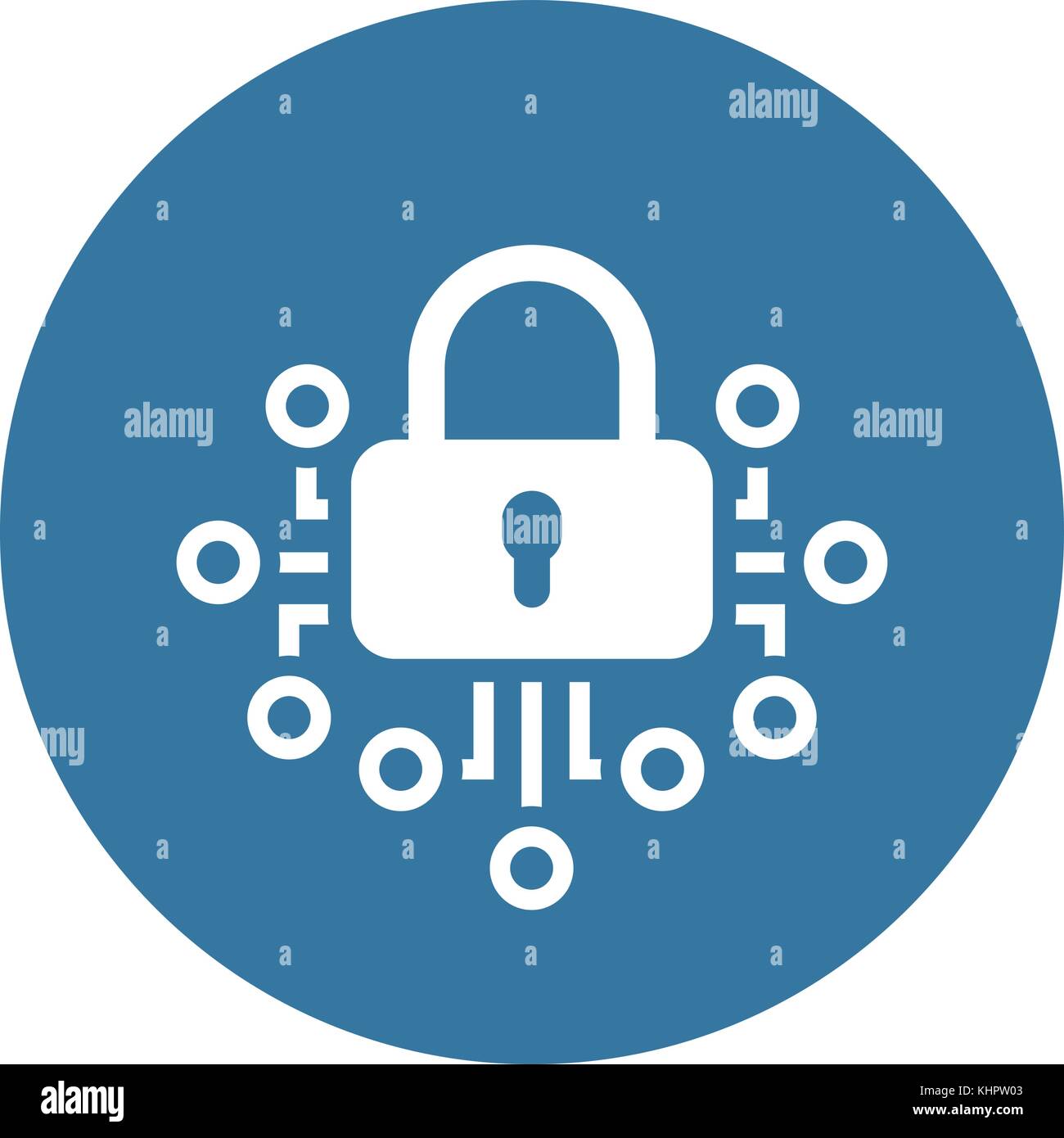 L'icône de la cryptographie. Illustration de Vecteur